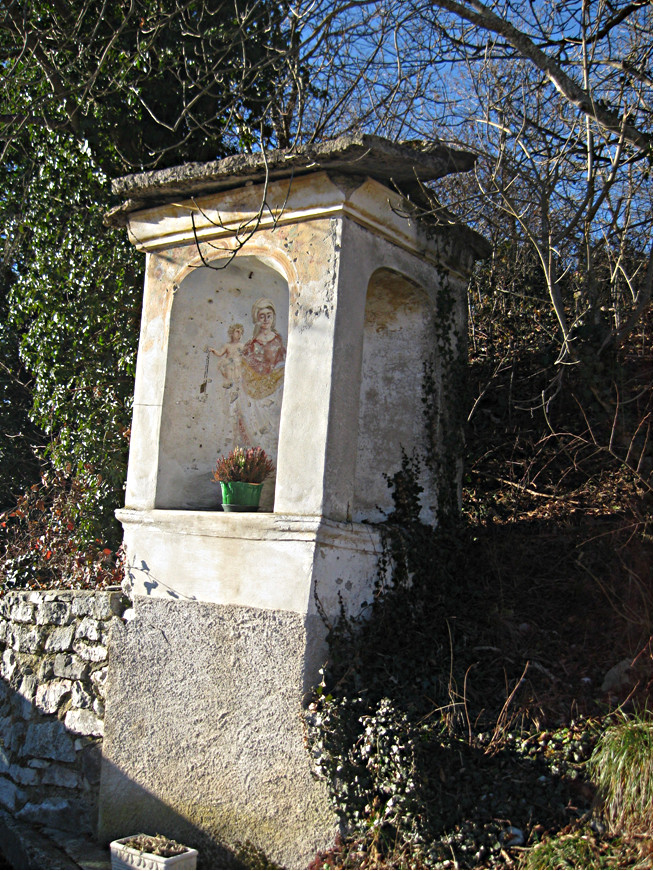 Edicola della Madonna e dei Santi parte di p.f. 1591 CC. Sclemo (EDICOLA) - STENICO (TN) 