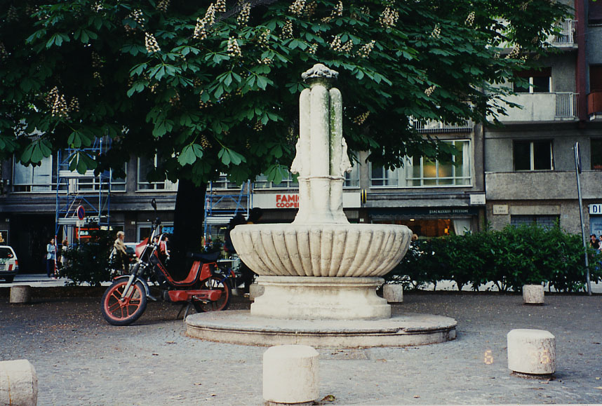 Fontana dei Delfini e vasca circolare in pietra su parte della p.ed. 1304/1 CC. Trento (FONTANA) - TRENTO (TN) 